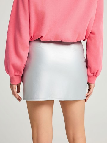 Funky Buddha Spódnica w kolorze srebrny