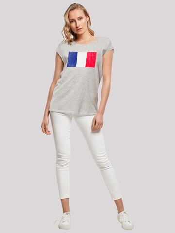 F4NT4STIC Shirt 'France Frankreich Flagge distressed' in Grau