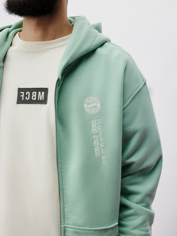 FCBM - Sudadera con cremallera en verde