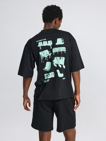 Hummel Shirt 'Sunday' in Zwart: voorkant