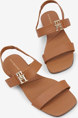 TOMMY HILFIGER Sandalen met riem in Bruin