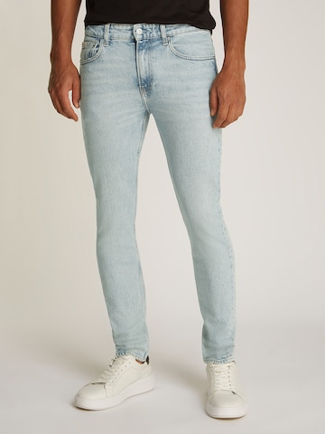 Calvin Klein Jeans Слим фит Дънки в синьо: отпред