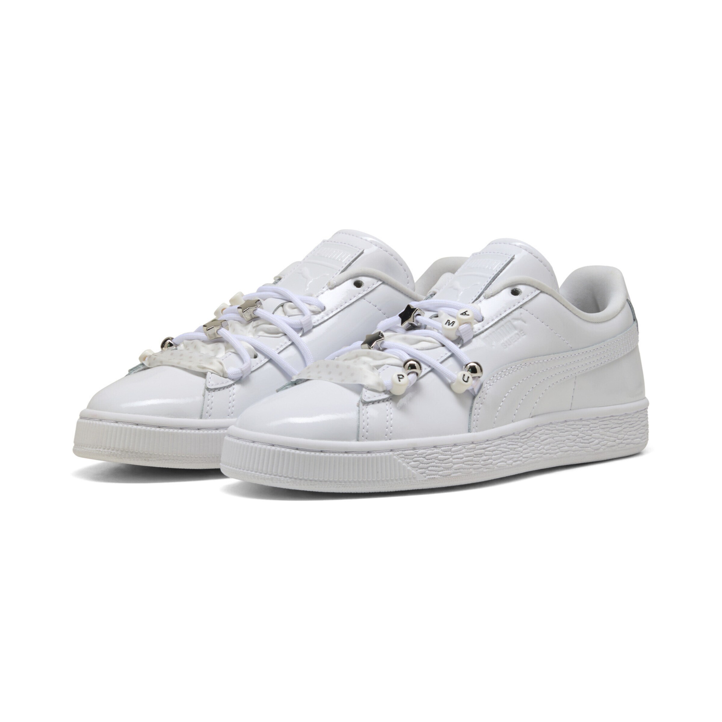PUMA Platform trainers 'Suede Bloom Patent' in White