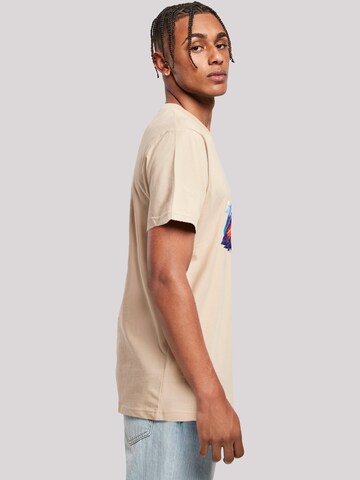 T-Shirt 'Vulkanausbruch' F4NT4STIC en beige