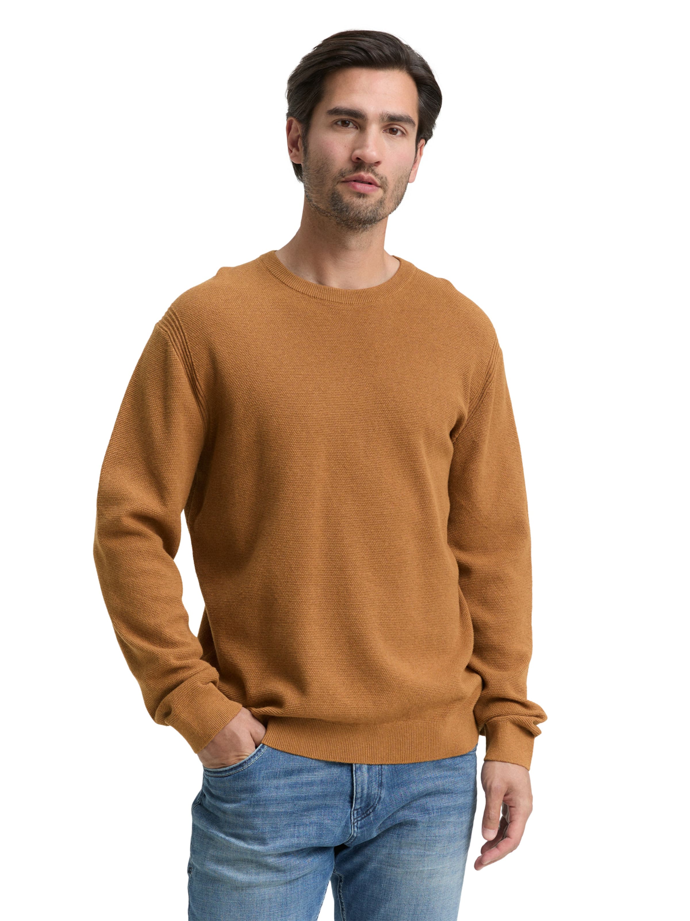 TOM TAILOR Sweater in Brown: front