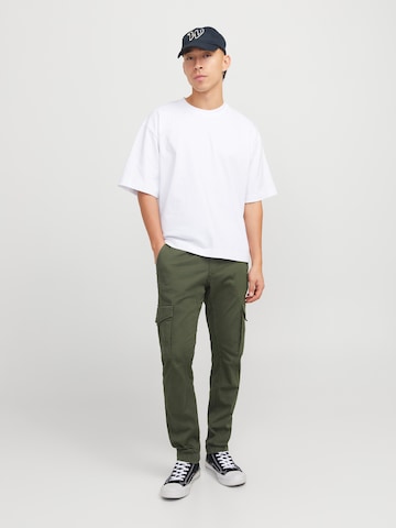 Effilé Pantalon cargo 'JJIPaul JJFlake' JACK & JONES en vert : devant
