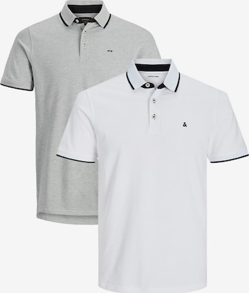 JACK & JONES Shirt 'Paulos - Slim Fit' in Grey: front