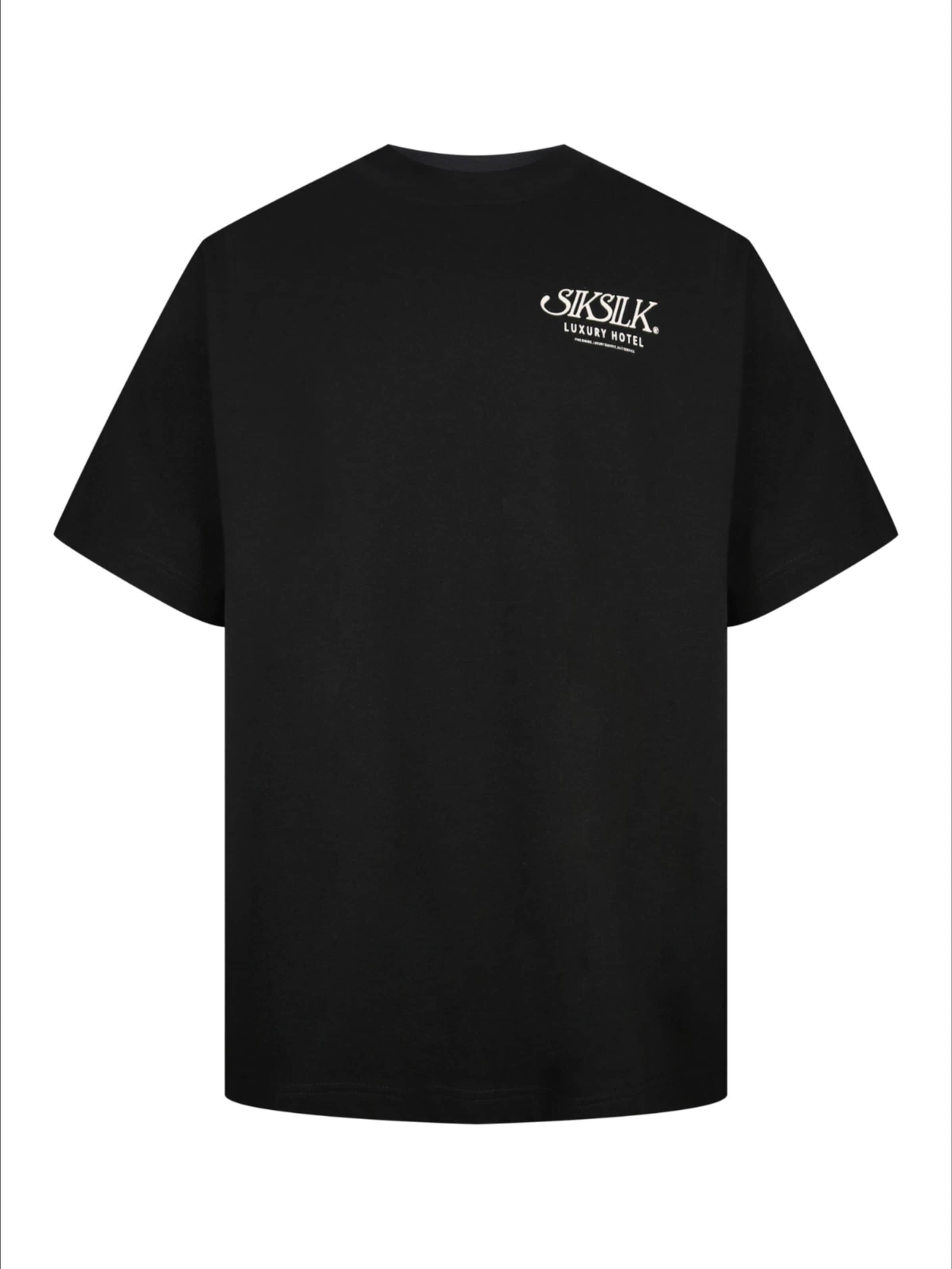 T-Shirt SikSilk en noir : devant