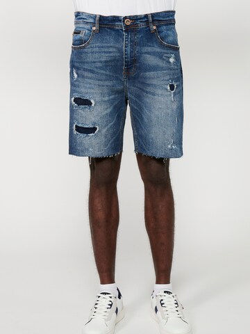 KOROSHI Regular Jeans in Blauw: voorkant