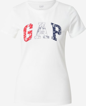 GAP Majica 'CLASSIC' | bela barva: sprednja stran