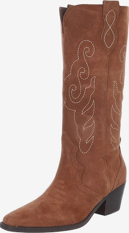 Ital-Design Cowboystiefel in Beige: Vorderseite