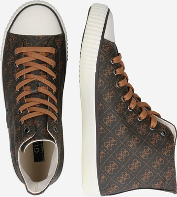 GUESS Sneakers hoog 'Ederle' in Bruin