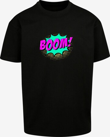 Merchcode Shirt 'Boom Comic' in Zwart: voorkant