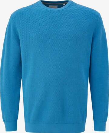 s.Oliver Men Big Sizes Sweater in Blue: front