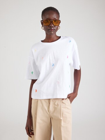 NÜMPH - Camiseta 'NUMIRELLO' en blanco: frente