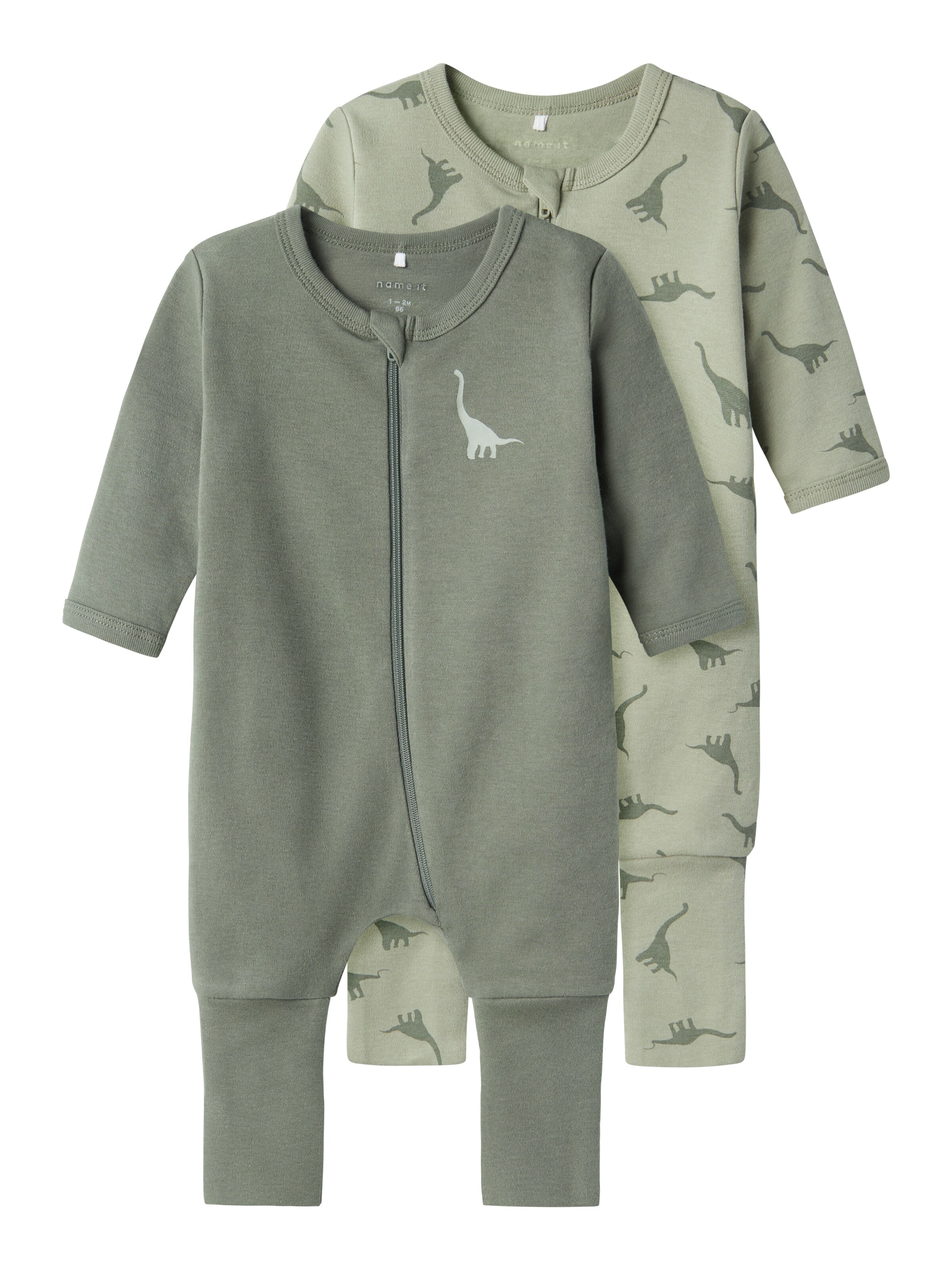 NAME IT Pajamas in Green: front