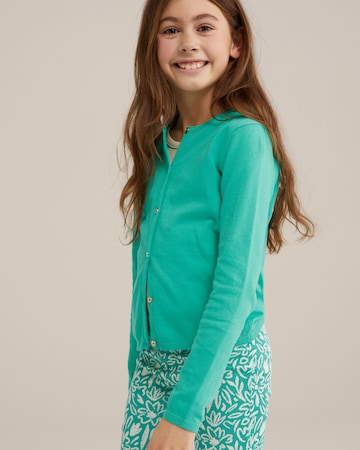 WE Fashion Knit cardigan in Blue: front