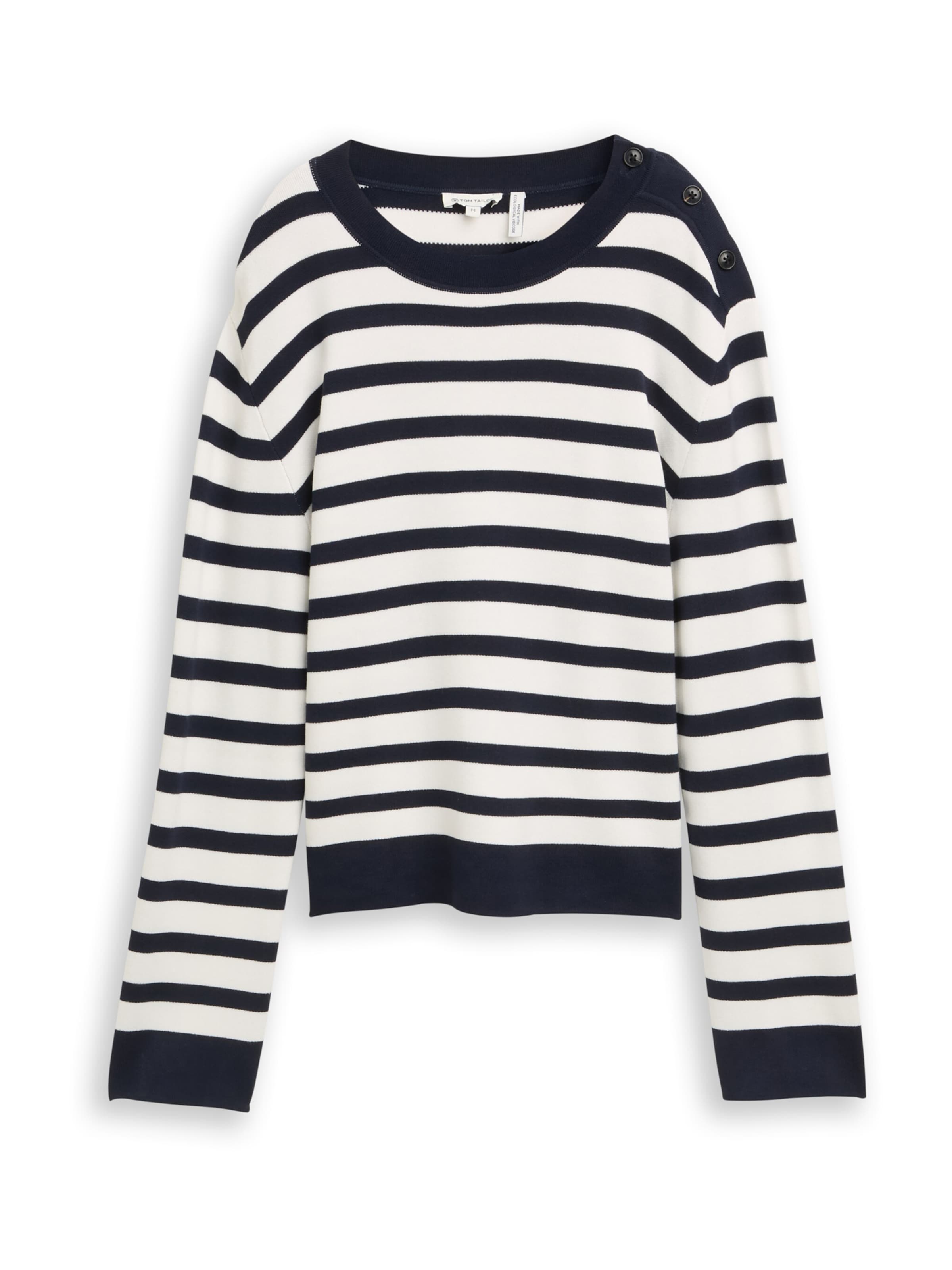 TOM TAILOR Sveter - Biela: predná strana