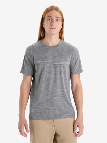 T-Shirt fonctionnel 'Tech Lite II Cadence Paths' ICEBREAKER en gris : devant