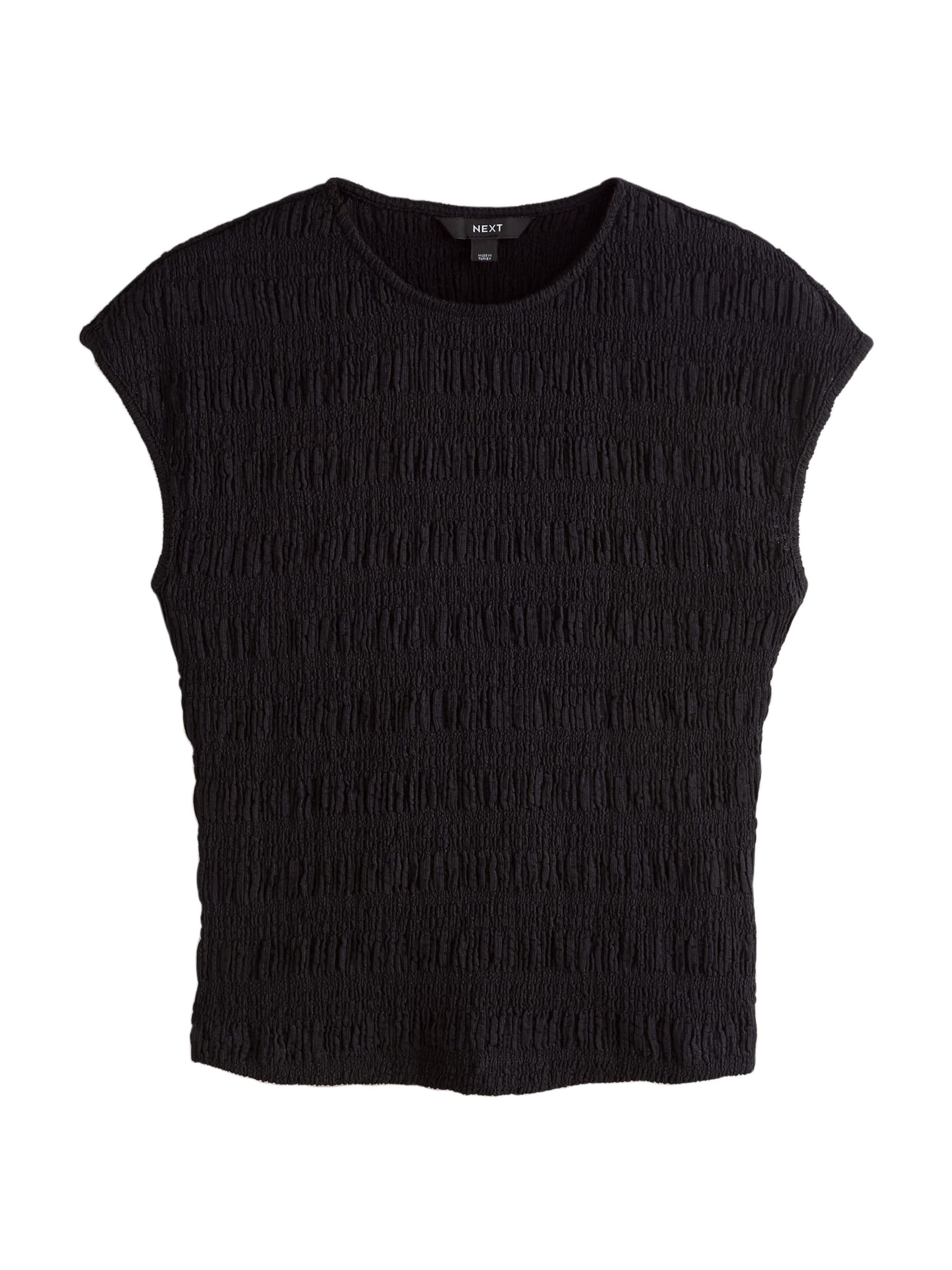 Next T-shirt en noir, Vue avec produit