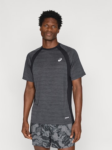 T-Shirt fonctionnel 'ROAD' ASICS en noir : devant