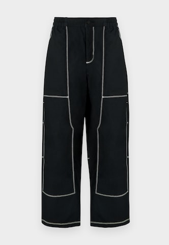 Largi Pantaloni 'STREET' de la Nike Sportswear pe negru: față
