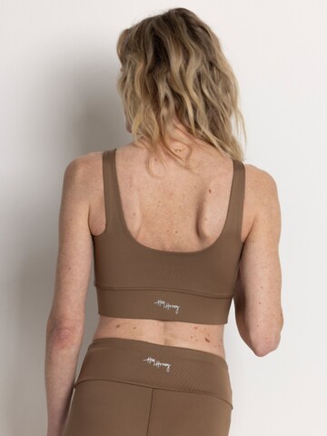Hey Honey Bustier Sport-BH 'Unicolor' in Braun