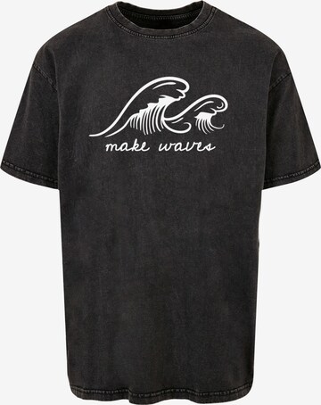 Merchcode Shirt 'Summer - Make waves' in Grijs: voorkant