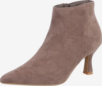 Ital-Design Stiefelette in Braun: Vorderseite