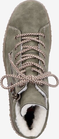 Rieker Lace-Up Ankle Boots in Green