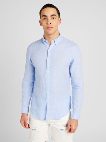 Polo Ralph Lauren Slim fit Button Up Shirt in Blue: front