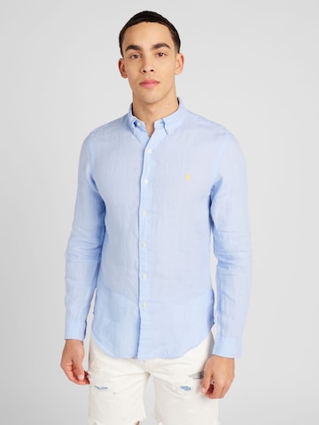 Slim fit Camicia di Polo Ralph Lauren in blu: frontale