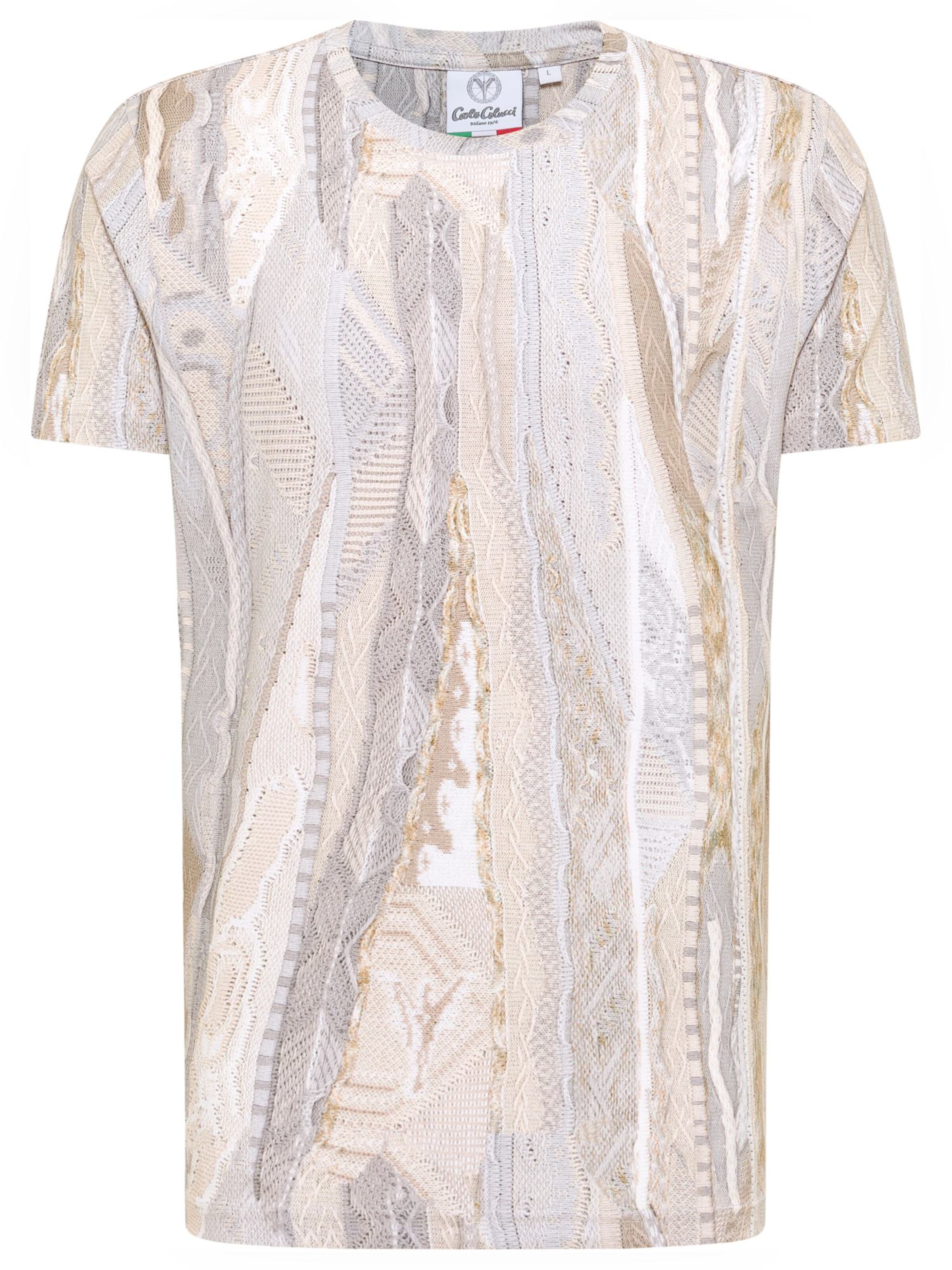 T-Shirt 'Egon' Carlo Colucci en beige : devant