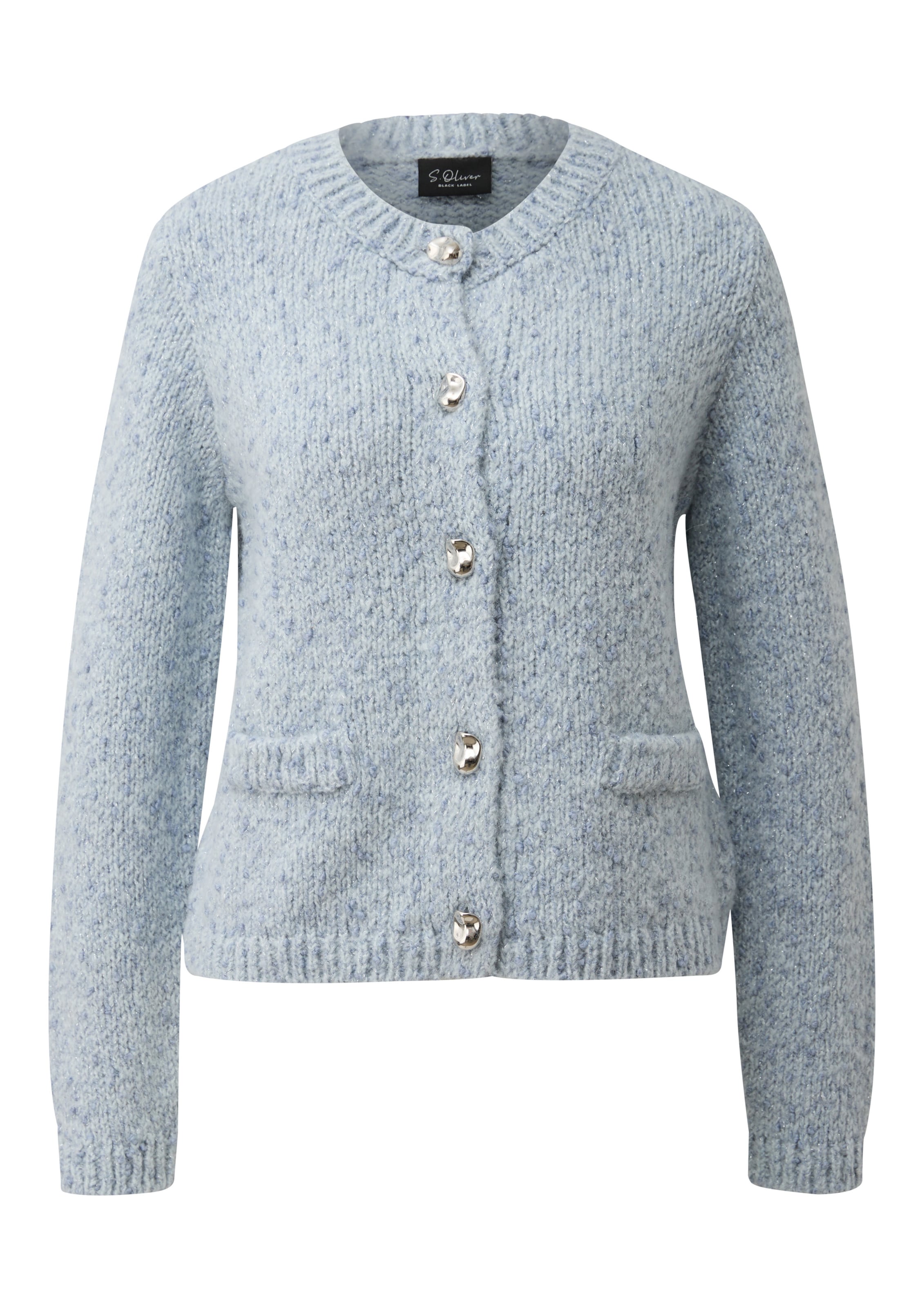 s.Oliver Πλεκτή ζακέτα σε μπλε: μπροστά