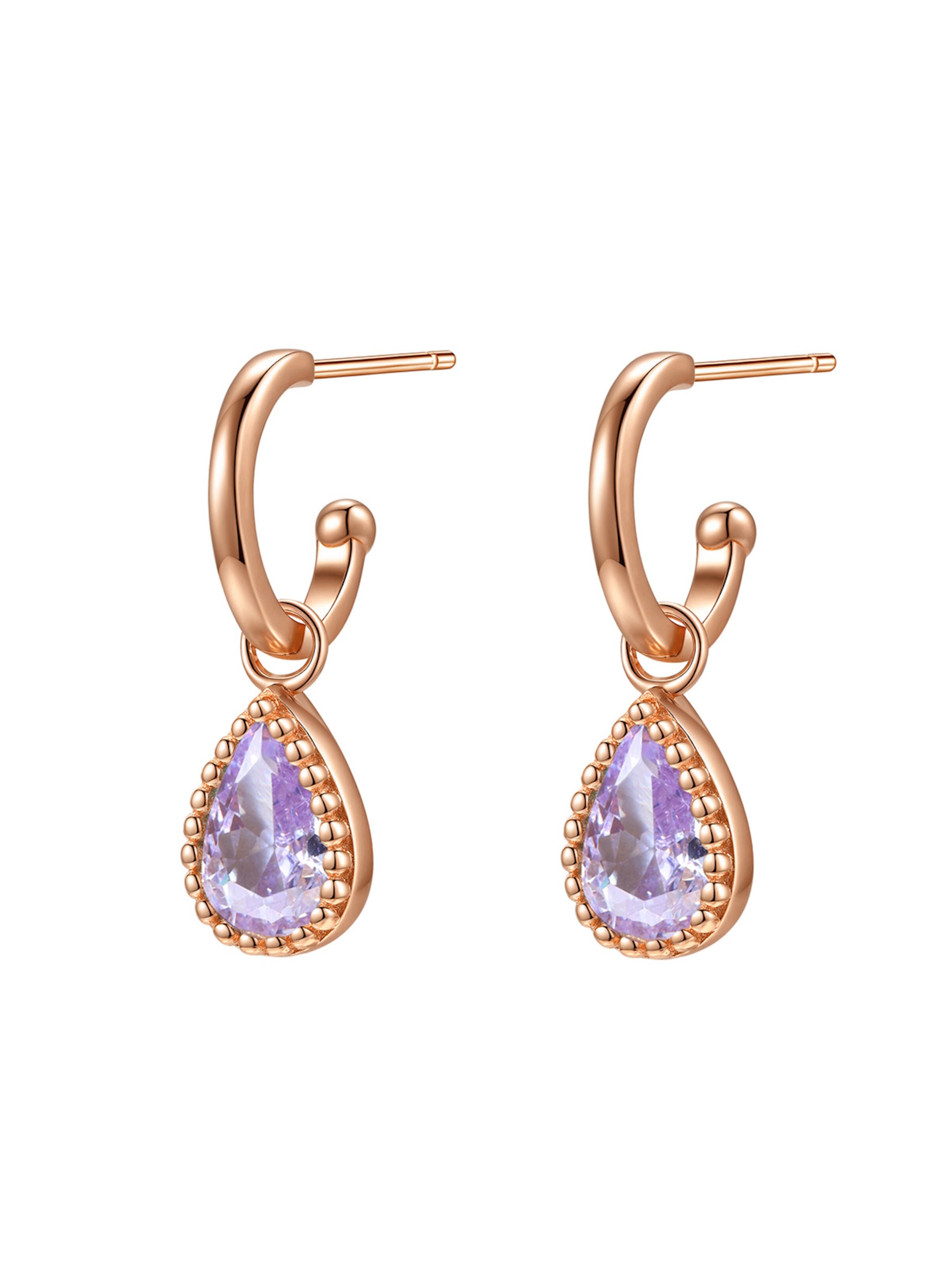 Boucles d'oreilles 'June Birthstone' Hey Happiness en or