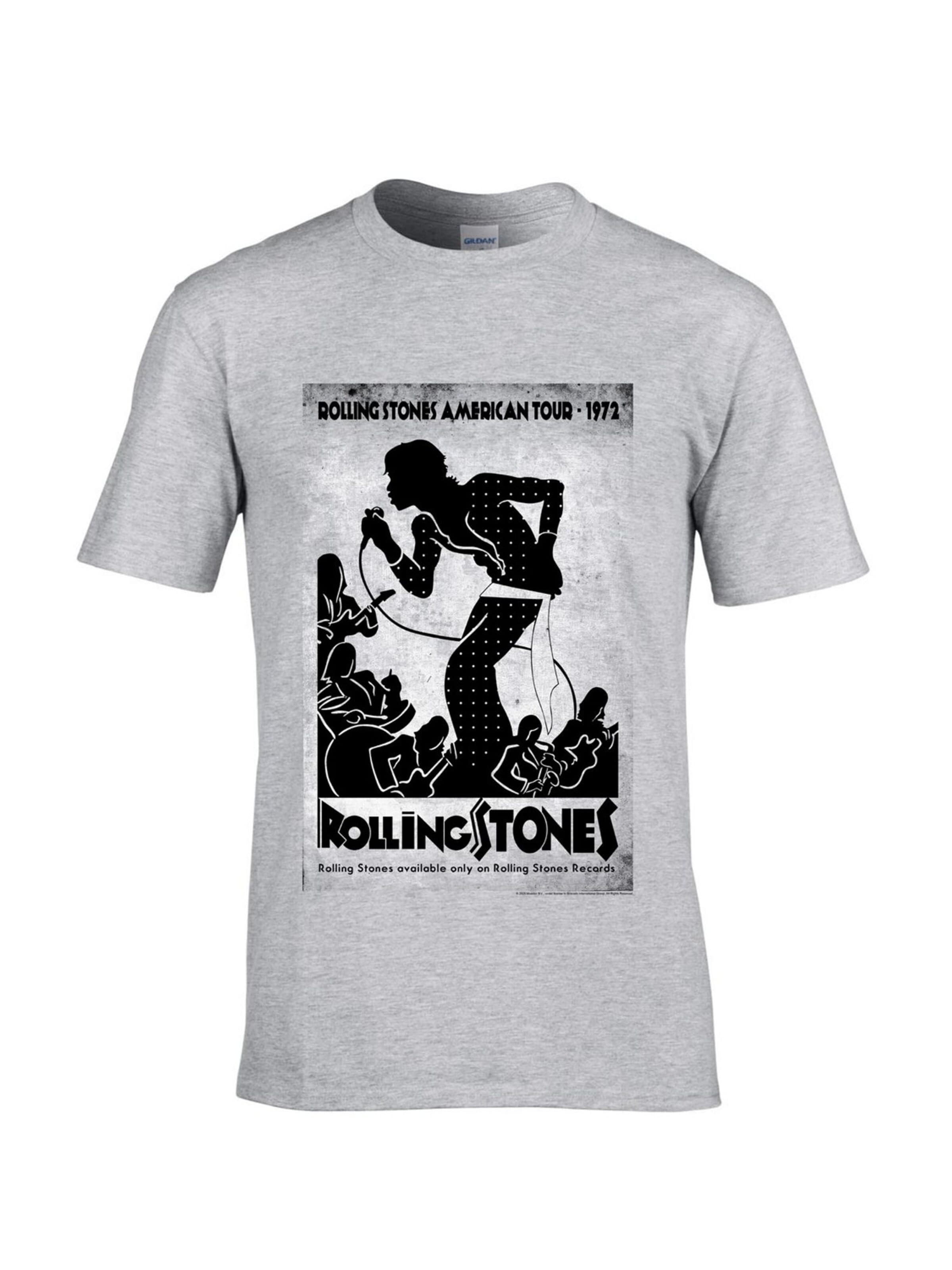 THE ROLLING STONES Shirt 'American Tour 1972' in Grey: front