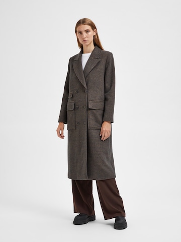 SELECTED FEMME Between-Seasons Coat 'Katrine' in Brown