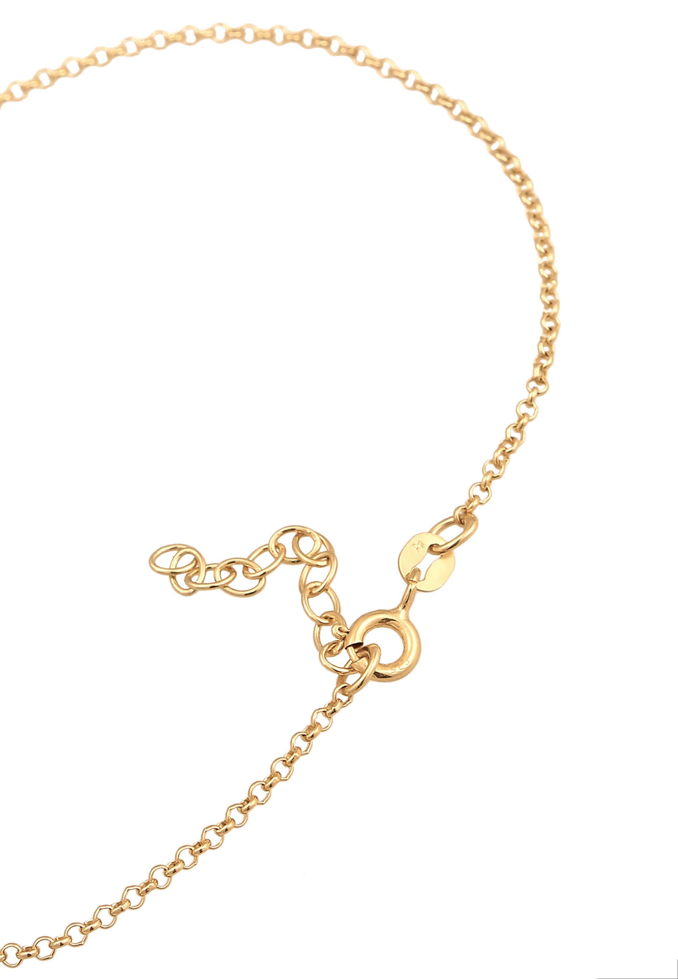 ELLI Fußschmuck 'Flugzeug' in Gold