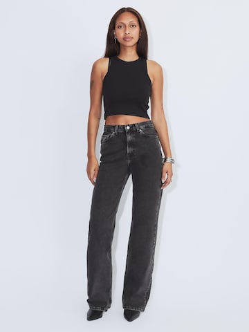 Dr. Denim Regular Jeans 'Echo High Straight' in Zwart