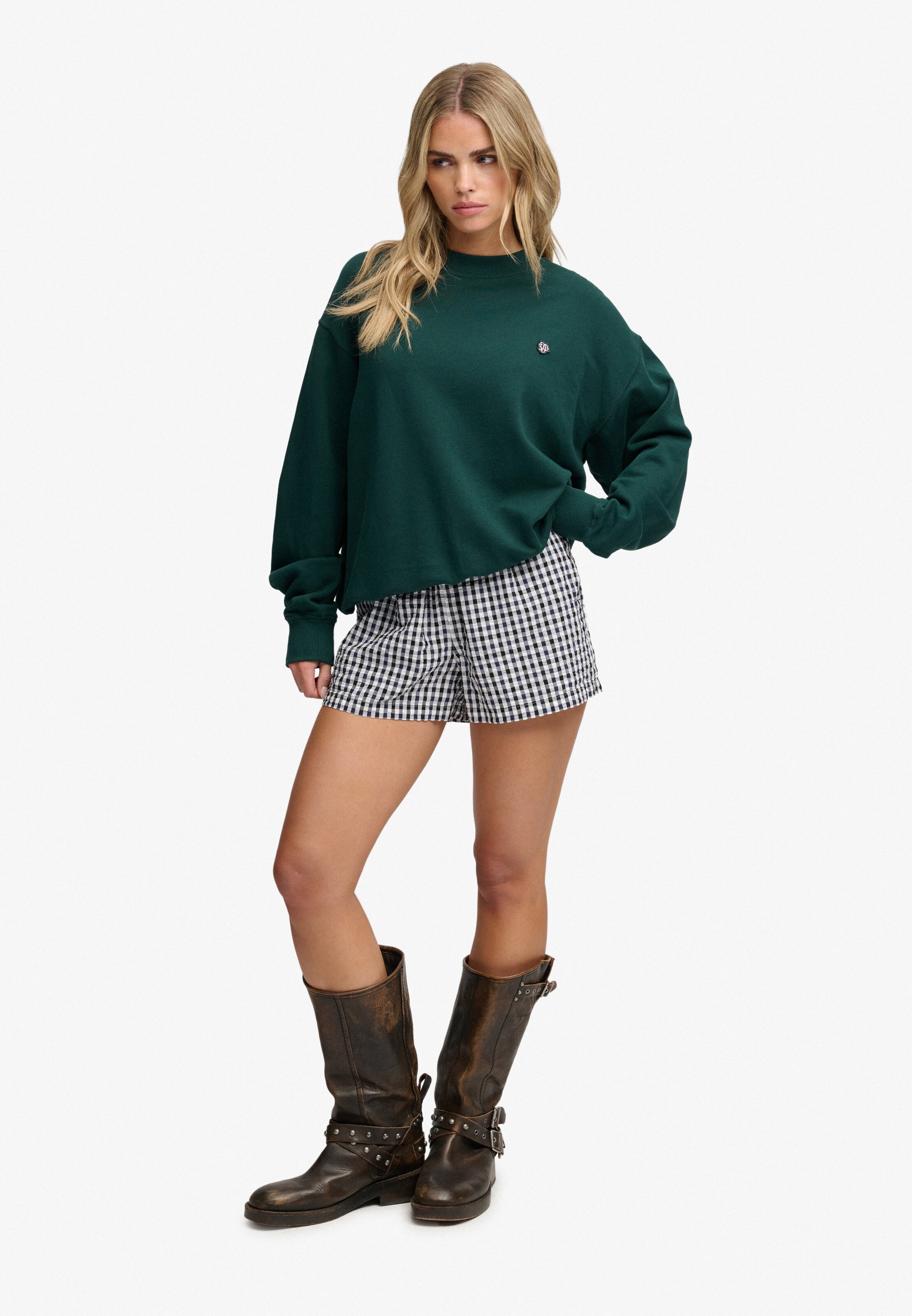Sweat-shirt 'Heritage' Superdry & Co en vert