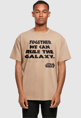 ABSOLUTE CULT Shirt 'Star Wars - Together We Can Rule The Galaxy' in Beige: voorkant