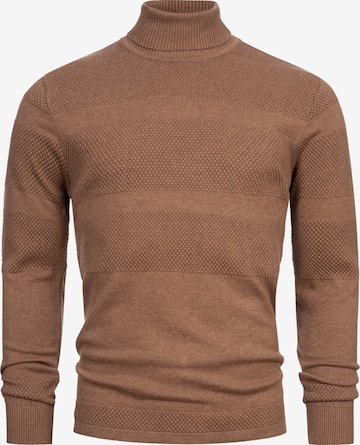 Kronstadt Pullover 'Fisker' in Braun: Vorderseite