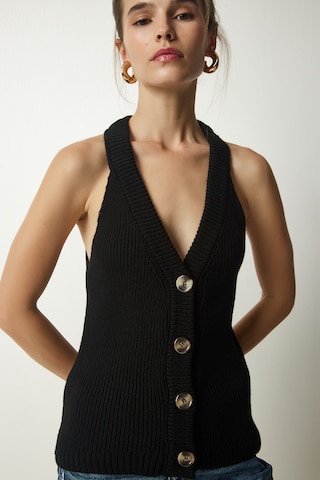 Happiness İstanbul Kötött mellény - fekete