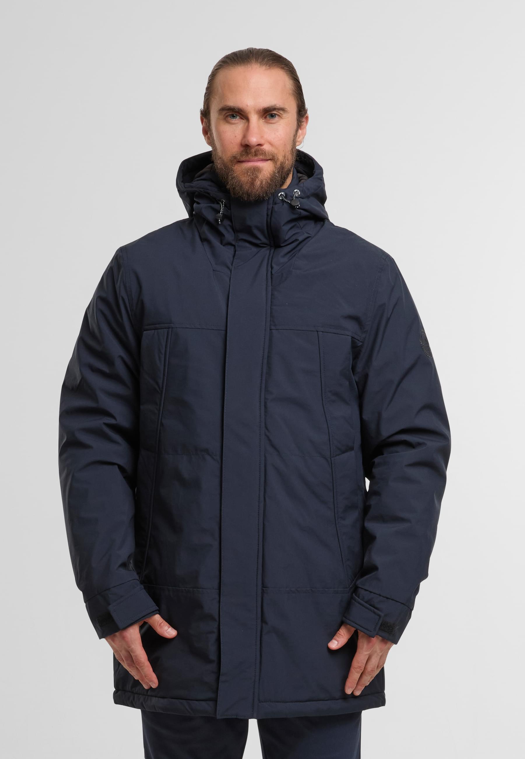 Manteau D'Hiver Homme Indicode INLunik - Parka Doublé Mélange Laine, Coupe Droite, Col Montant