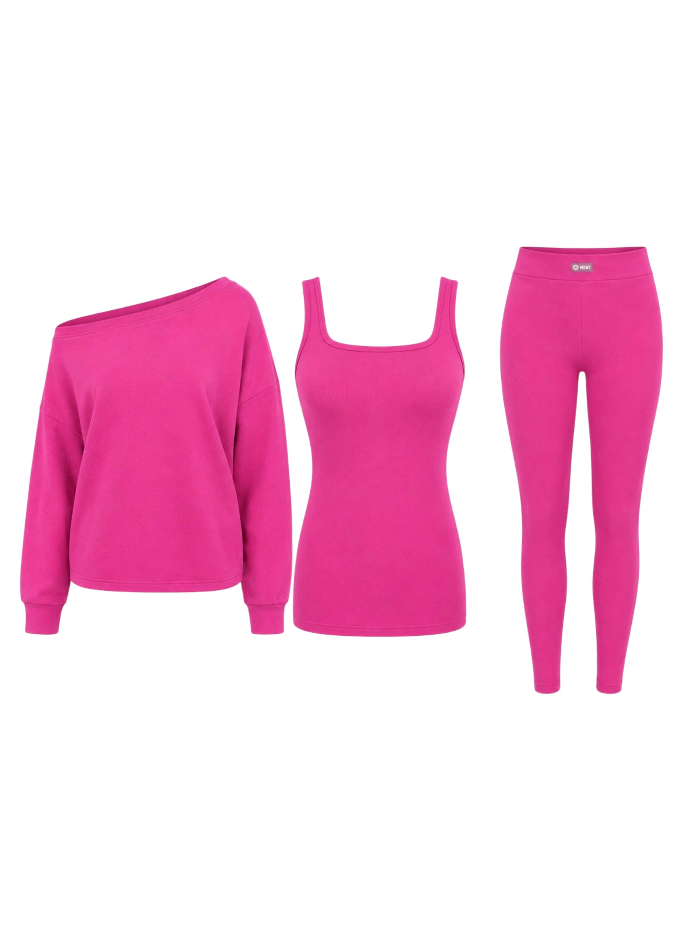 Mowi Fit Tracksuit in Pink: front