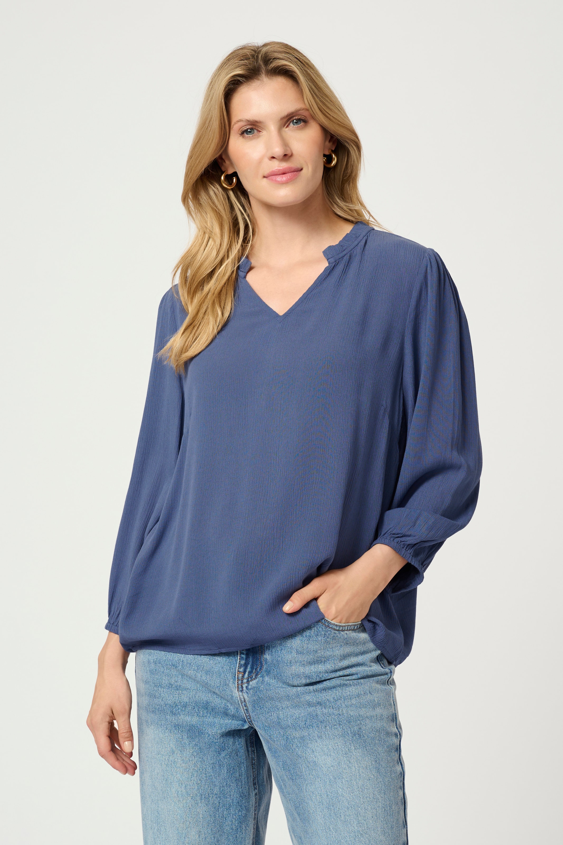 Kaffe Blouse 'KA Kamilla' in Blue: front