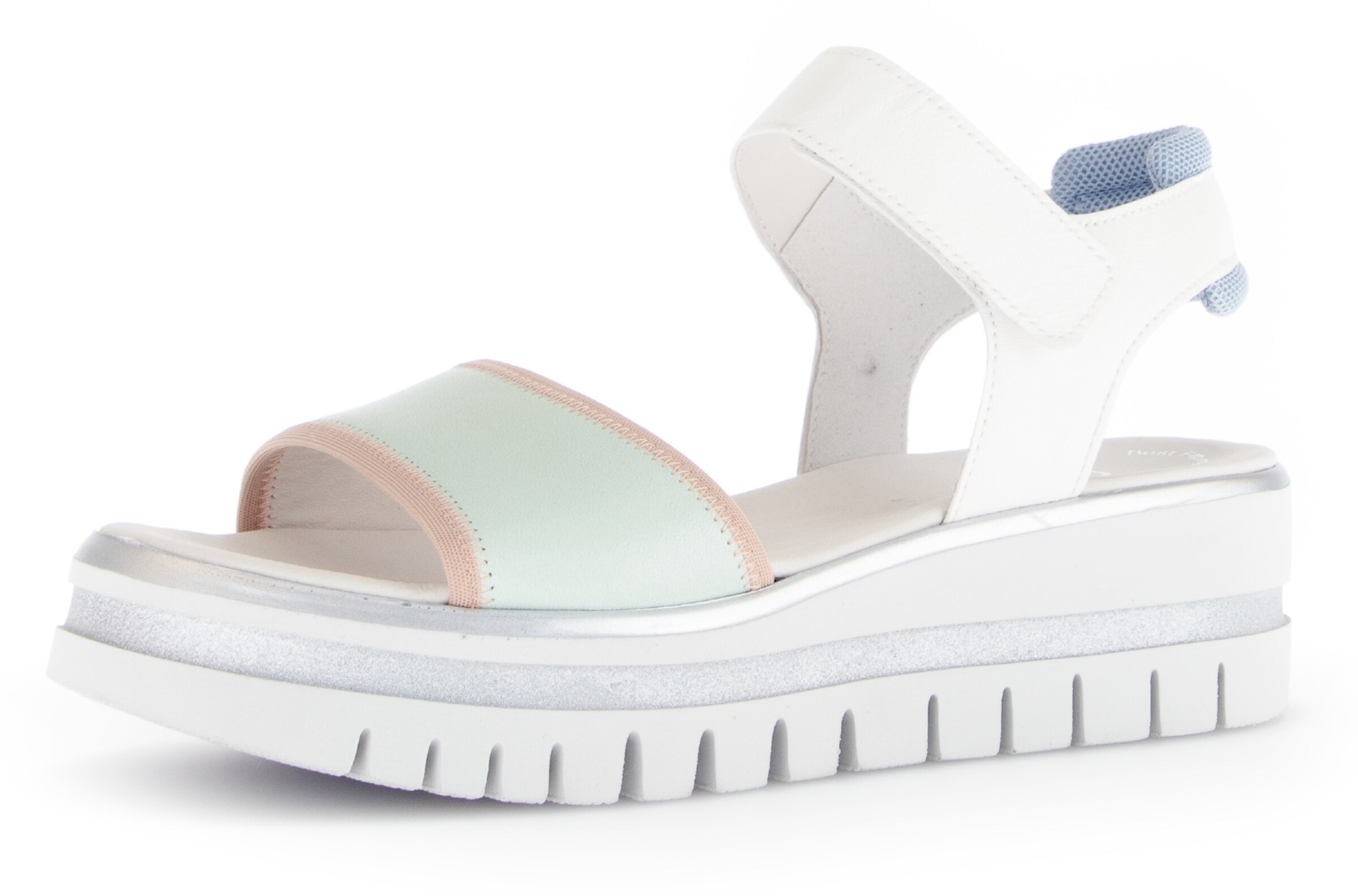 GABOR Sandale in nude / taubenblau / mint / weiß, Produktansicht