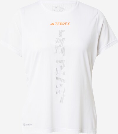 ADIDAS TERREX Functioneel shirt 'Agravic' in de kleur Lichtgrijs / Oranje / Wit, Productweergave