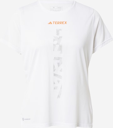 balts ADIDAS TERREX Sporta krekls 'Agravic': no priekšpuses