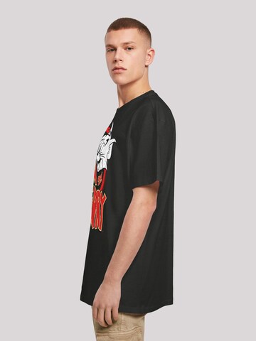F4NT4STIC T-Shirt 'Tom And Jerry Distressed Logo' in Schwarz
